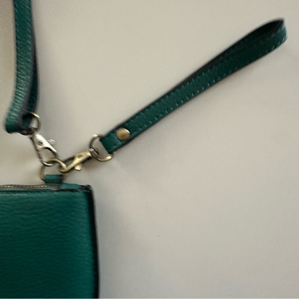 NWOT Joy Susan Teal Crossbody Bag Convertible Wristlet Faux Leather - Picture 3 of 10